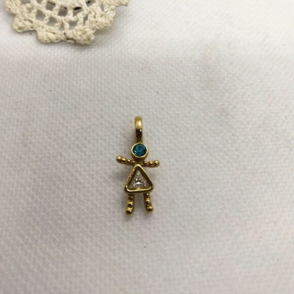 Stampd Jewelry - ❤️18kt stamped‎ gold emerald and stone necklace pendant